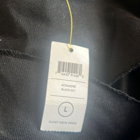 NWT Kate Spade Saturday Slant Neck Bodycon Black Dress - Picture 12 of 12